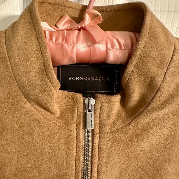 BCBG Max Azria Camel Faux Suede Jacket (S) - Picture 2 of 6